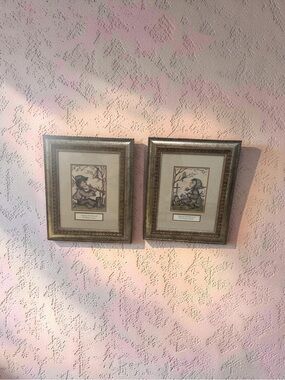 M.I. Hummel Framed Prints "His/Her Happy Pastime" Authentic Set Of 2 - 10" x 12"